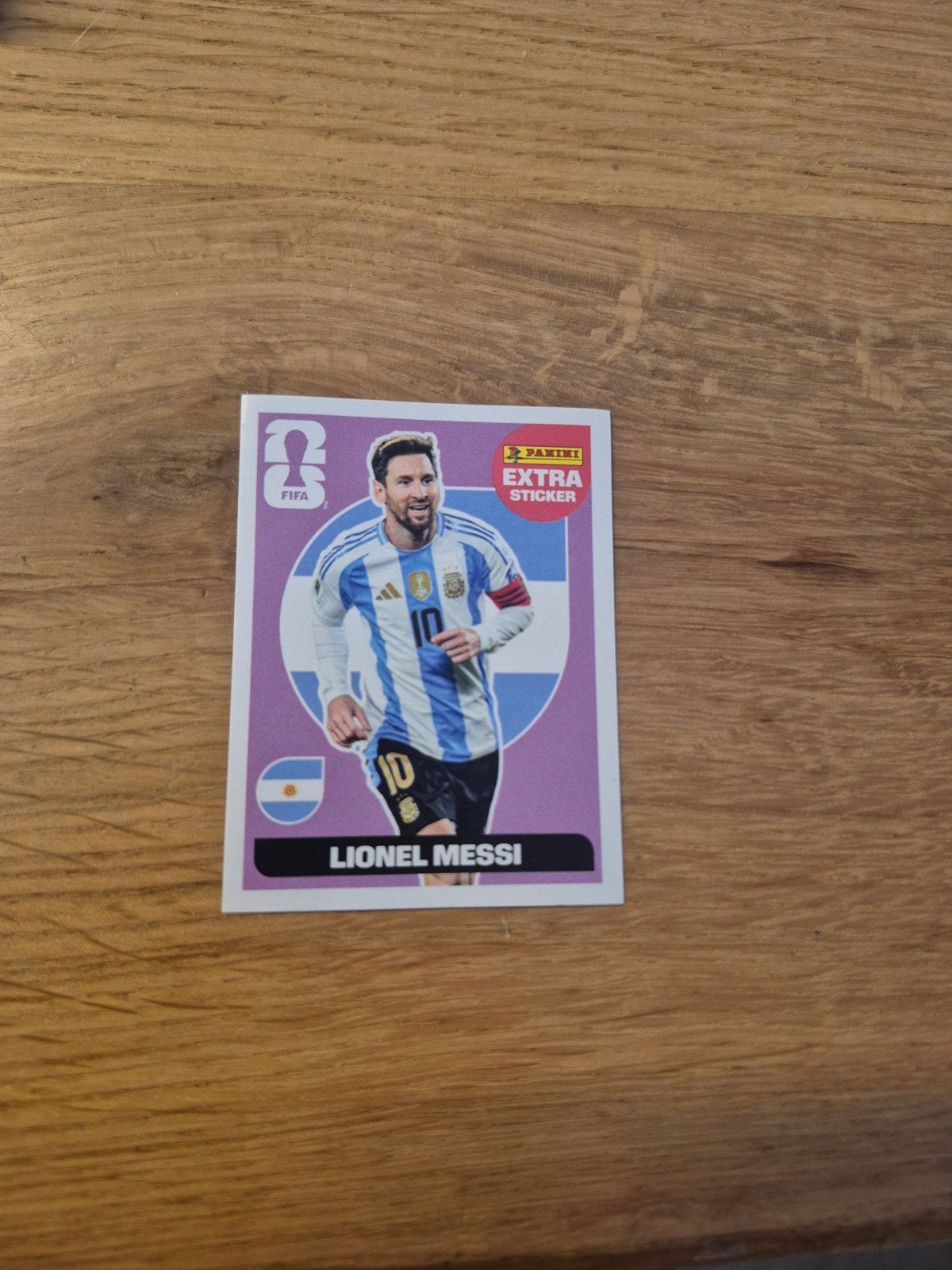 Wk panini extra sticker Lionel Messi, Hobby en Vrije tijd, Stickers en Plaatjes, Ophalen of Verzenden, Zo goed als nieuw, Sticker