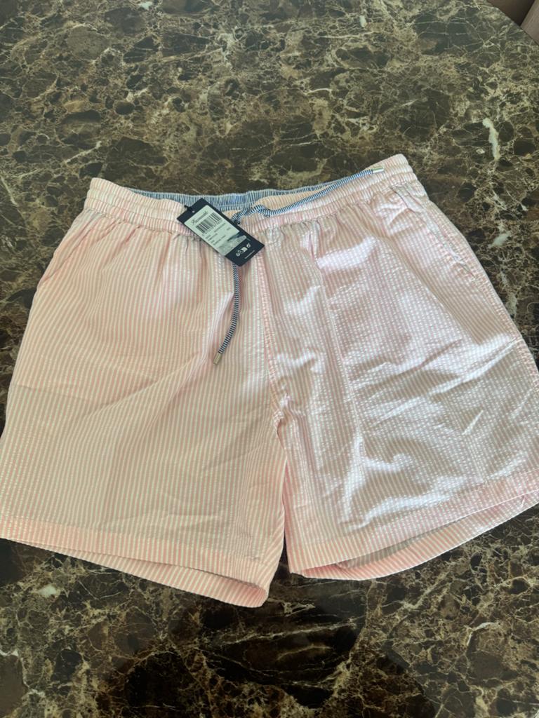 Faconnable Zwembroek Roze Wit Gestreept XXL Nieuw, Ophalen of Verzenden, Overige maten, Roze, Zwemshort