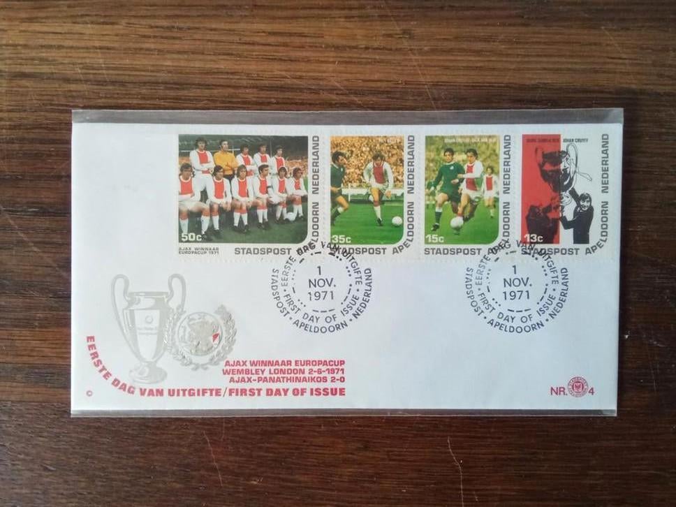 Eerstedagenvelop Ajax Europacup 1971, Ophalen of Verzenden