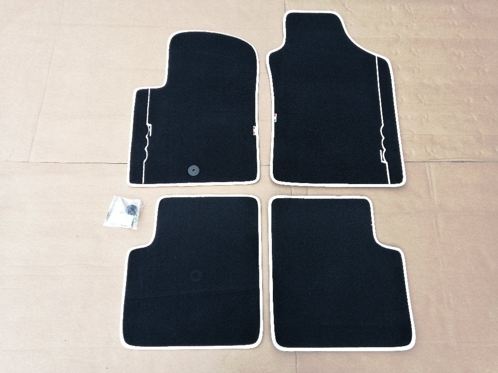 Fiat 500 (2007-2013) - Automatten / Tapijt Set - Zwart/Ivoor, Auto diversen, Automatten, Verzenden, Nieuw