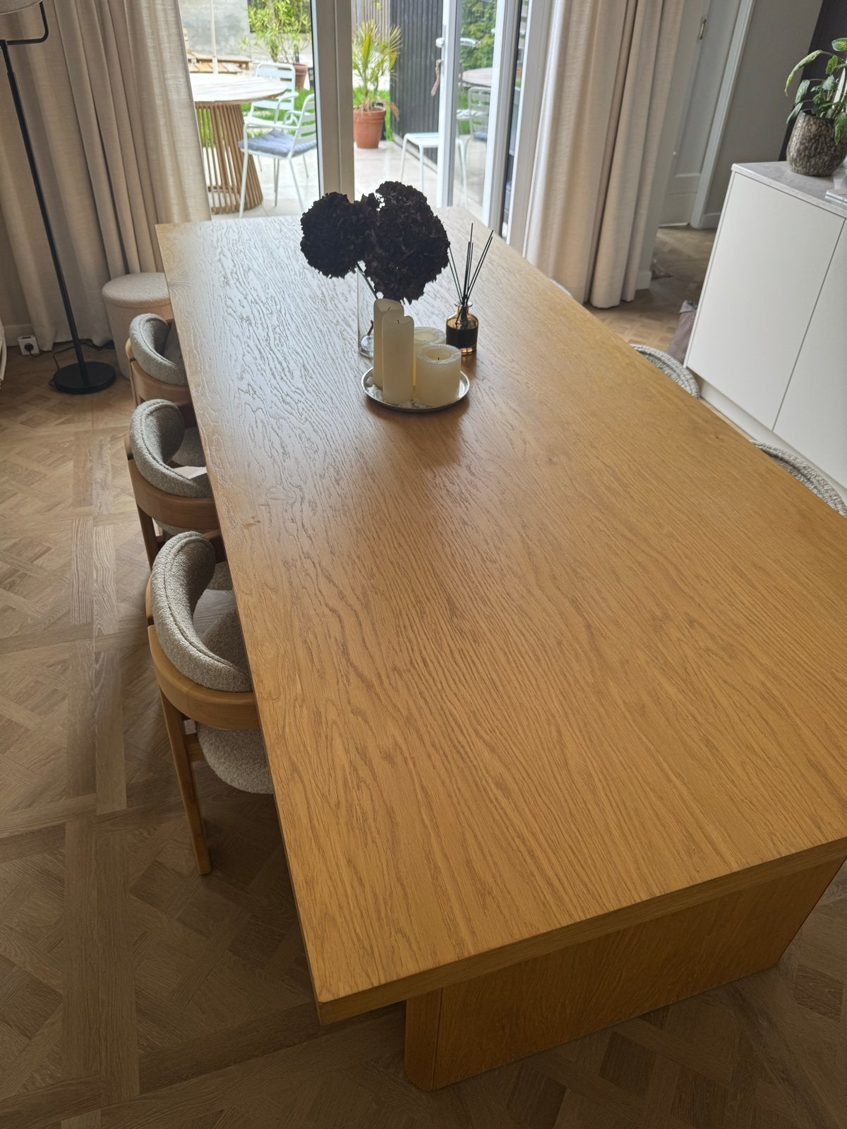 Eetkamer tafel eiken 260x110, Huis en Inrichting, Tafels | Eettafels, Ophalen, 100 tot 150 cm, Eikenhout, 200 cm of meer