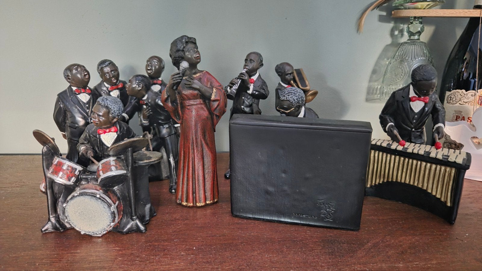 Set van 8 Vintage Jazz Band Beeldjes - Muzikanten, Verzamelen, Ophalen of Verzenden