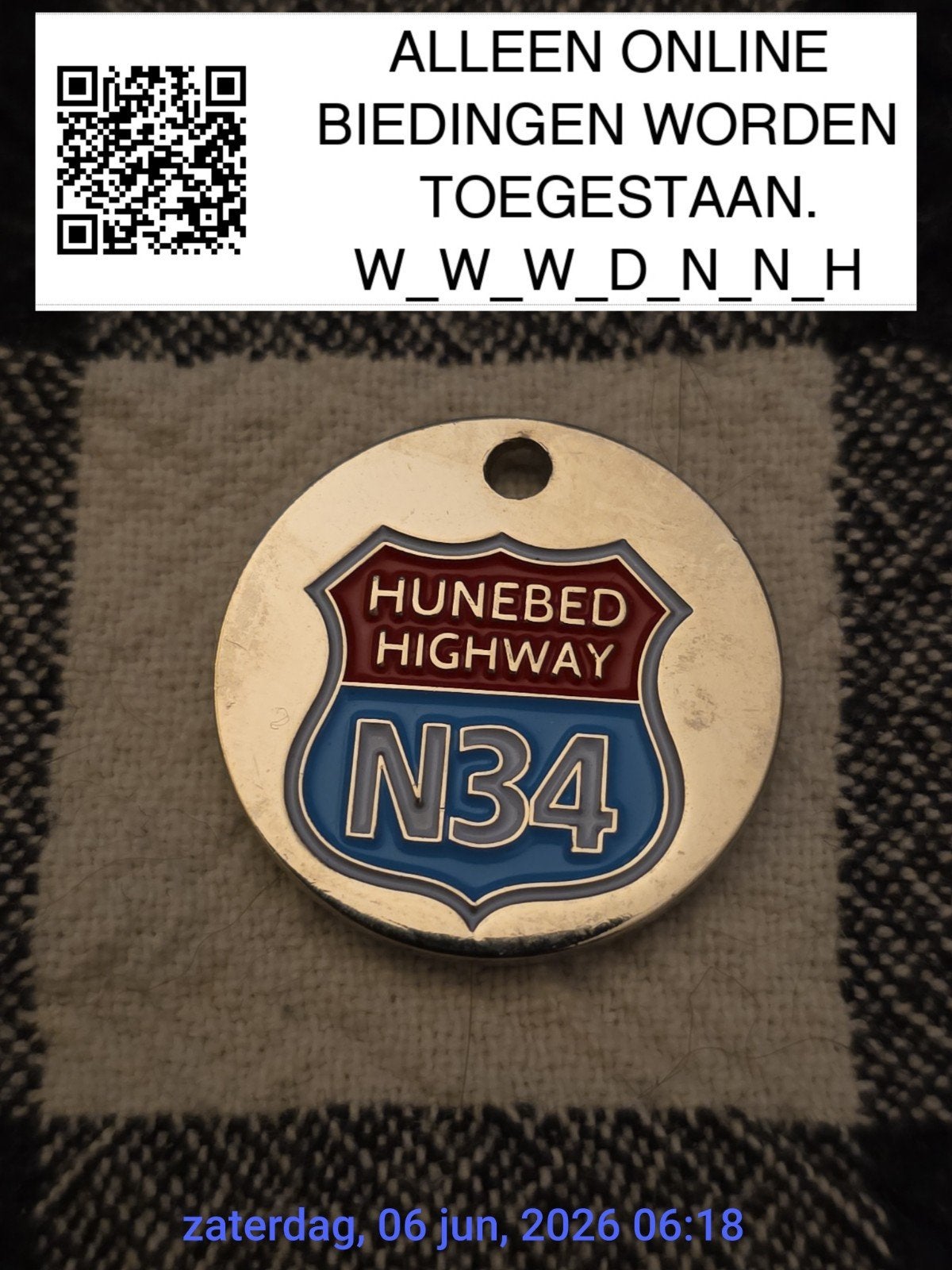 HUNEBED HIGHWAY

N34 winkelwagenpenning, Verzenden