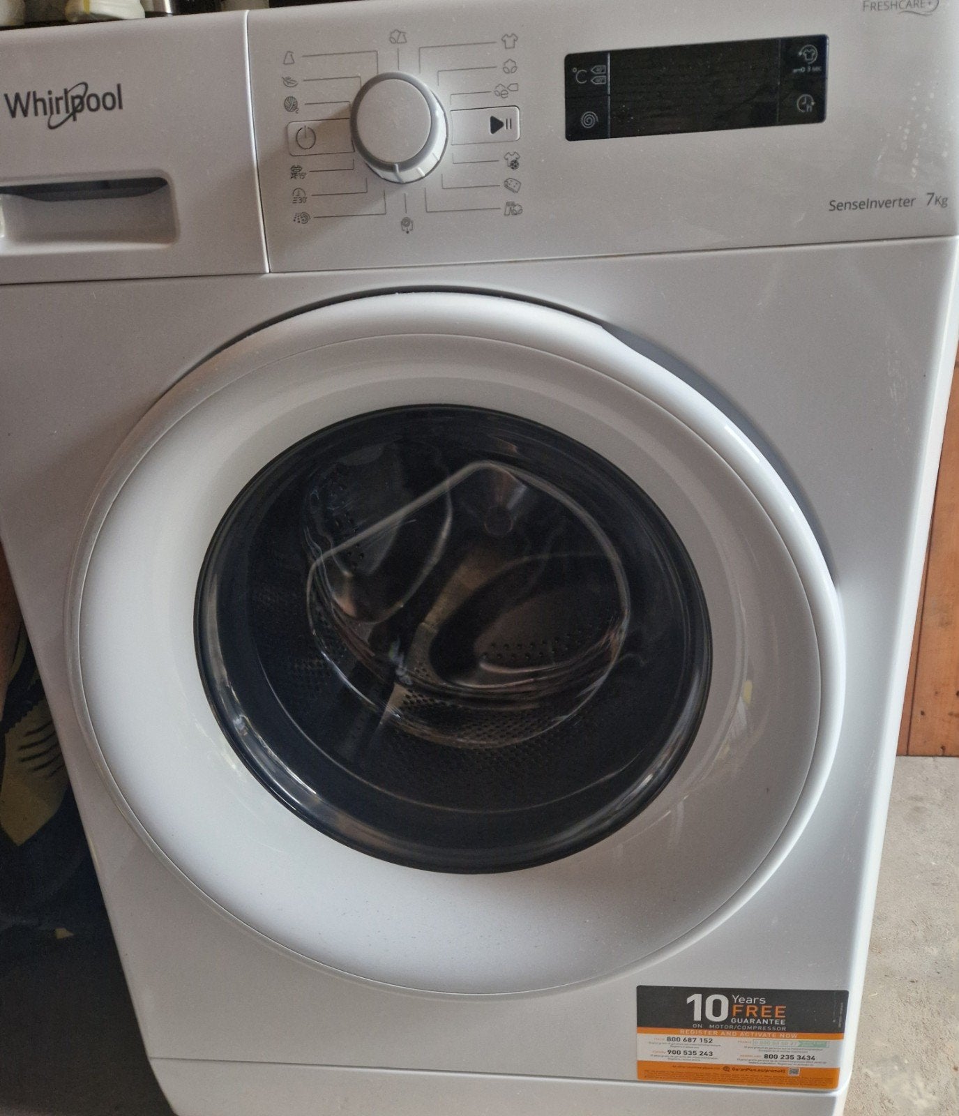 Whirlpool Wasmachine - 7kg - SenseInverter, Ophalen, Gebruikt, 85 tot 90 cm, 1200 tot 1600 toeren