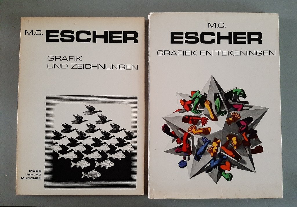 Twee boeken met werken van Escher, Ophalen of Verzenden