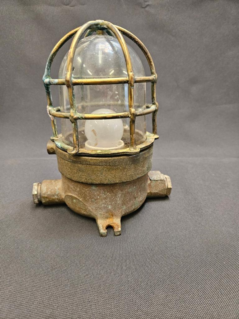 Antieke Messing Scheepslamp - Maritieme Decoratie, Ophalen of Verzenden