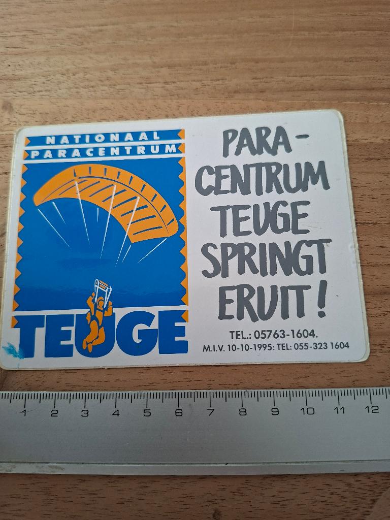 Sticker Teuge, Ophalen of Verzenden, Zo goed als nieuw, Overige typen