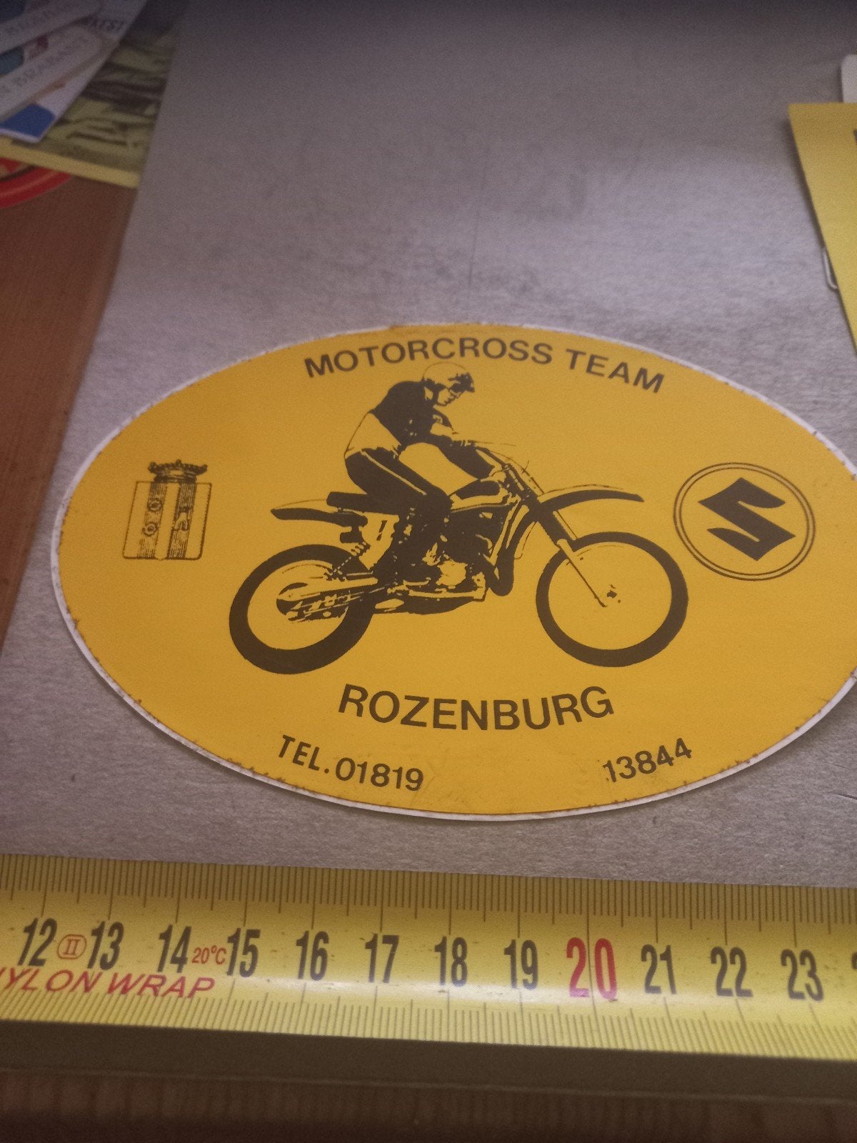 Vintage Suzuki Motorcross Team Rozenburg Sticker, Ophalen of Verzenden