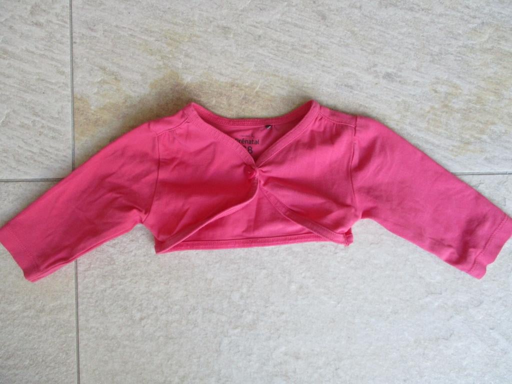 Prenatal roze bolero vest maat 68 vestje lange mouwen, Ophalen of Verzenden, Zo goed als nieuw, Prenatal, Truitje of Vestje