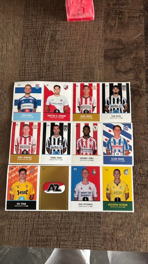 Plus voetbal plaatjes, Ophalen of Verzenden, Meerdere plaatjes
