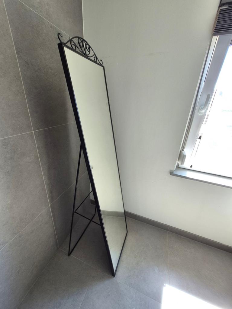 Ikea Karmsund spiegel - zwart - 40 cm x 167 cm, Huis en Inrichting, Woonaccessoires | Spiegels, Ophalen, Minder dan 50 cm, Gebruikt