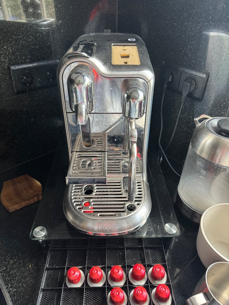 Sage nespresso creatista plus, Witgoed en Apparatuur, Koffiezetapparaten, Ophalen, Gebruikt, Espresso apparaat, Overige typen