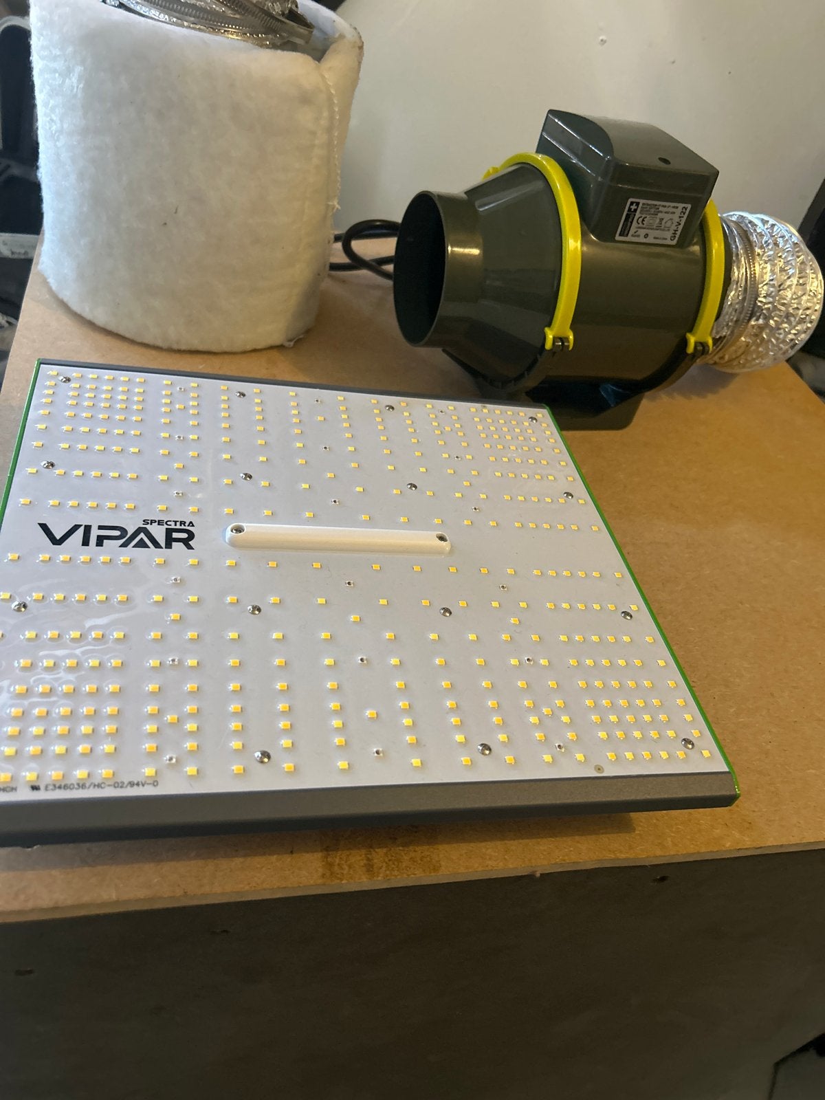 Kweeklamp en afzuiger set - Spectra Vipar P600 & Garden High, Ophalen of Verzenden, Zo goed als nieuw, Kweeklamp