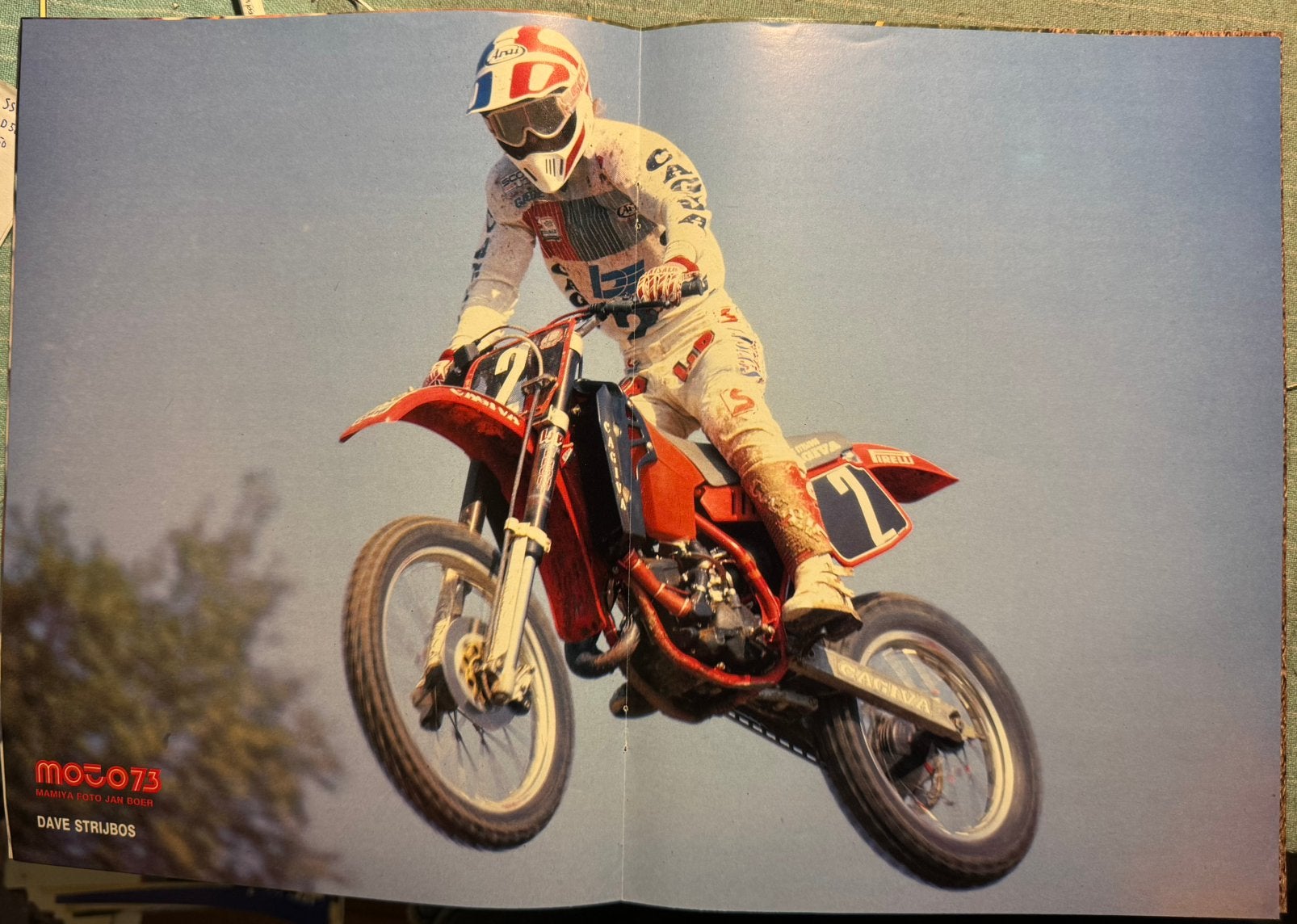 Poster Dave Strijbos op Cagiva, Verzenden, Zo goed als nieuw, Motoren