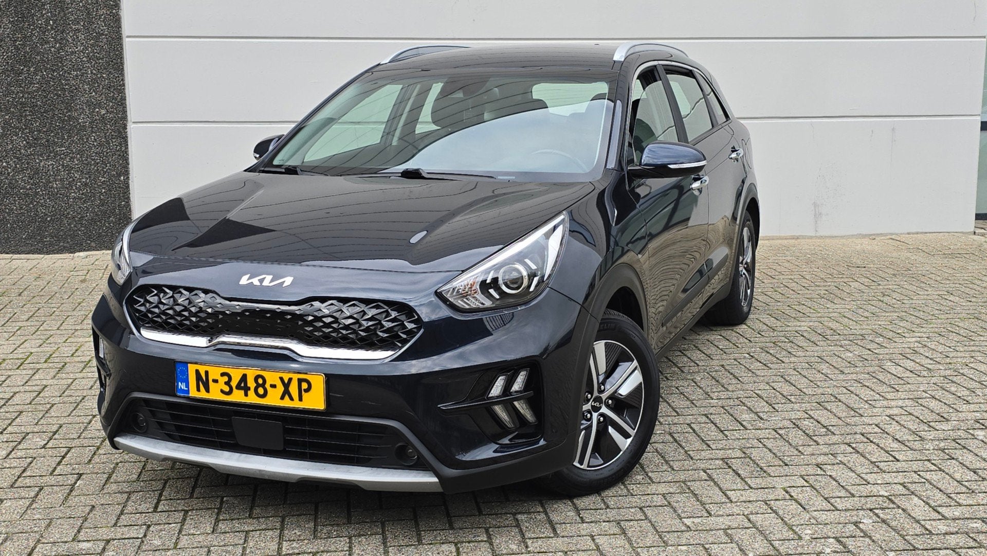 Kia Niro 1.6 GDi Hybrid DynamicLine, Auto's, Gebruikt, Euro 6, Blauw, Leder en Stof