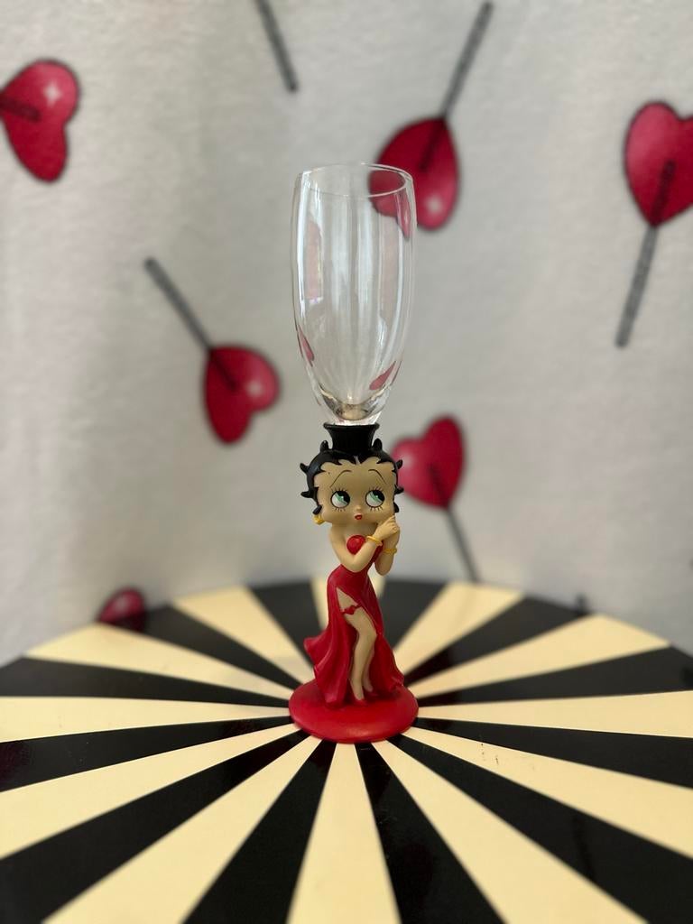 BETTY BOOP - Wijnglas | Vintage | Retro | Kaarsenhouder, Ophalen of Verzenden, Zo goed als nieuw