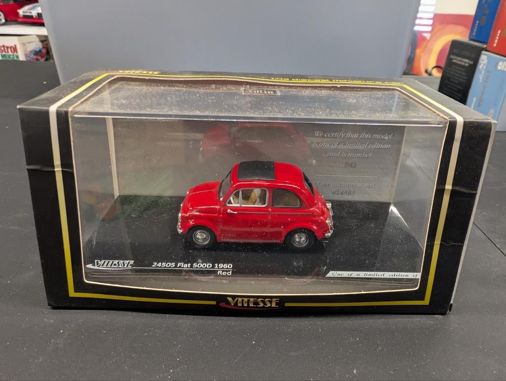 Vitesse 1/43 Fiat 500D 1960 Diecast Model - Rood, Overige merken, Auto, 1:32 tot 1:50, Nieuw
