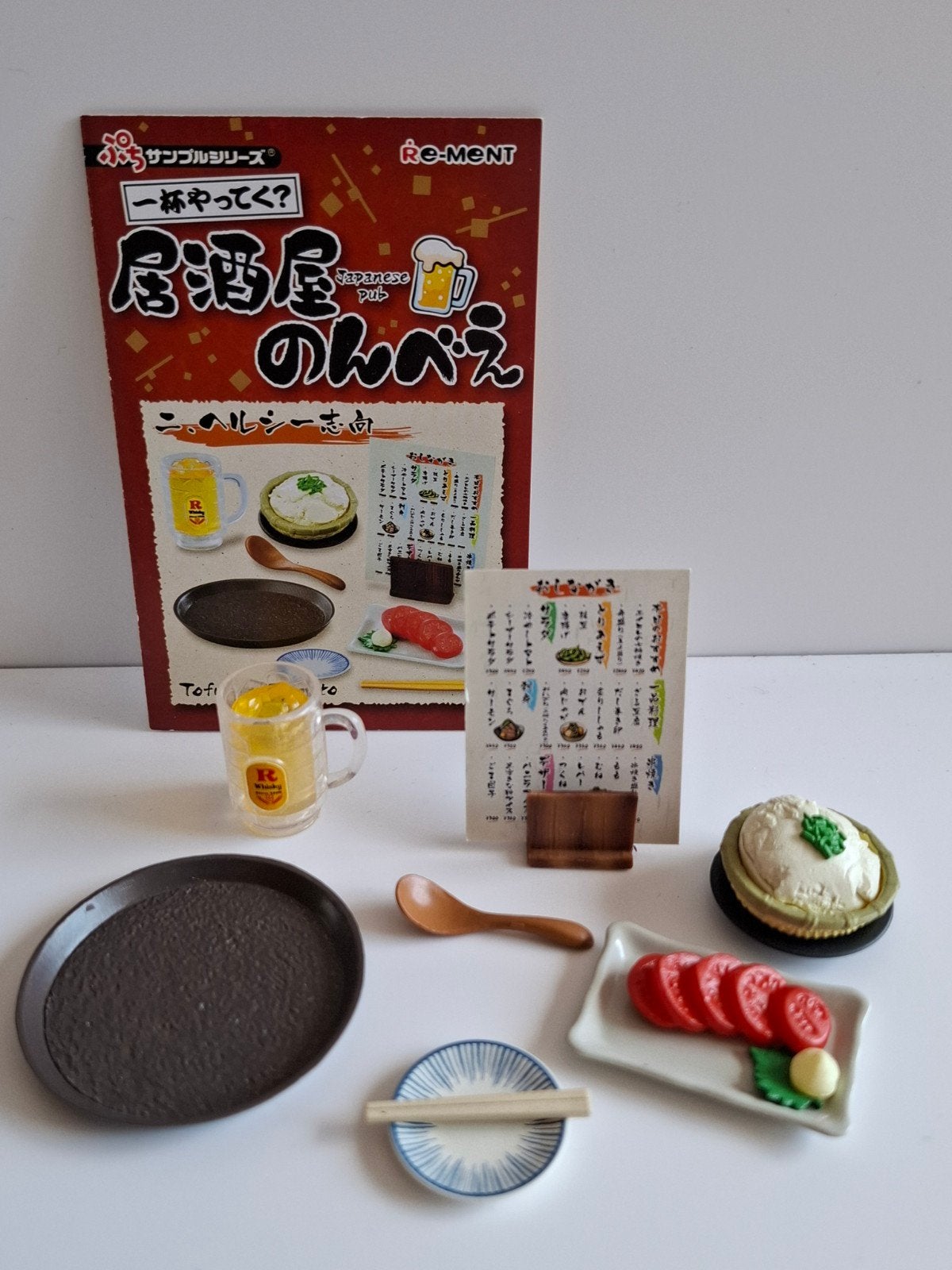 Re-ment Japanse pub  - tofu & tomato, Verzamelen, Ophalen of Verzenden, Zo goed als nieuw, Decoratie