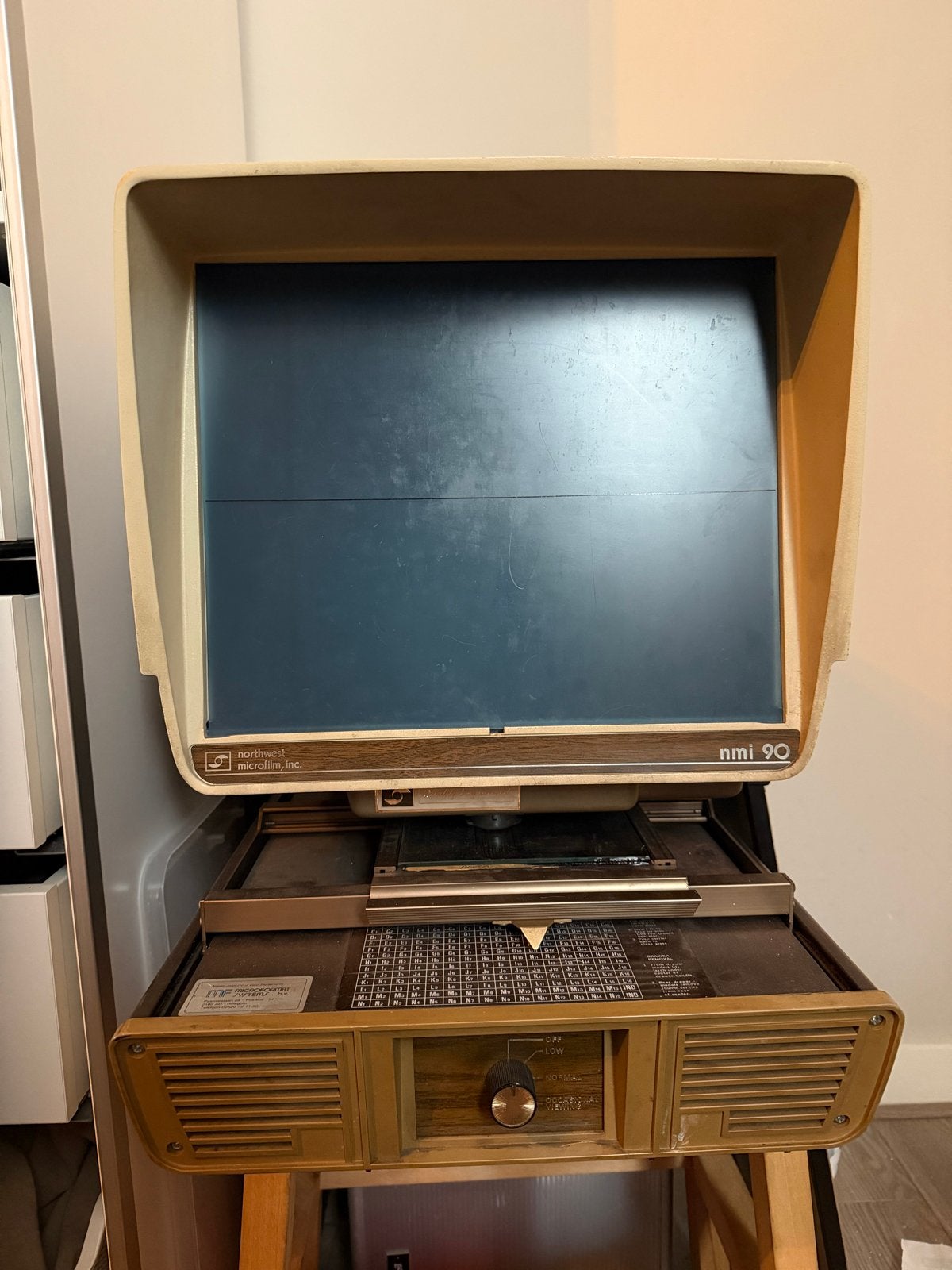 Vintage Microfilm Laser Reader NMI 90 - Northwest Microfilm, Ophalen
