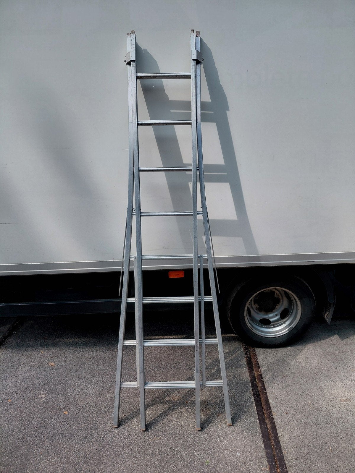 Telescoop ladder Aluminium, Ophalen, Gebruikt, Ladder, Opvouwbaar of Inschuifbaar