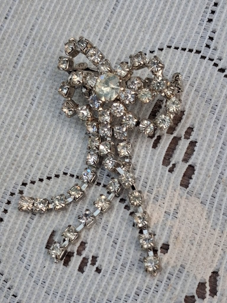 Vintage broche, Sieraden, Tassen en Uiterlijk, Verzenden, Overige materialen, Broche, Met edelsteen