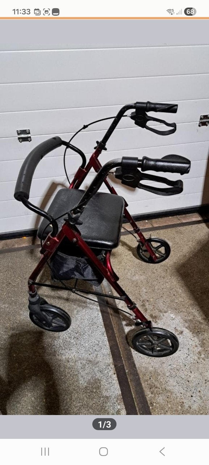 Rollator Vitility, Ophalen