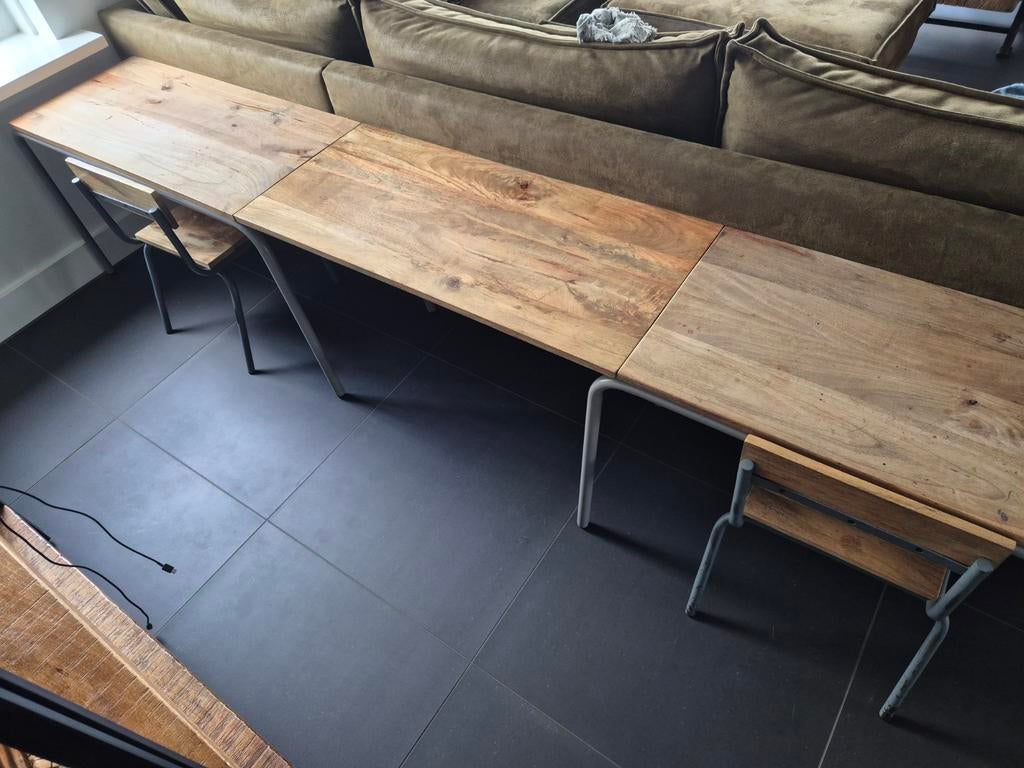Kidsdepot 3x tafel en 2 stoeltjes grijs, Ophalen, 75 m² of meer, Grijs