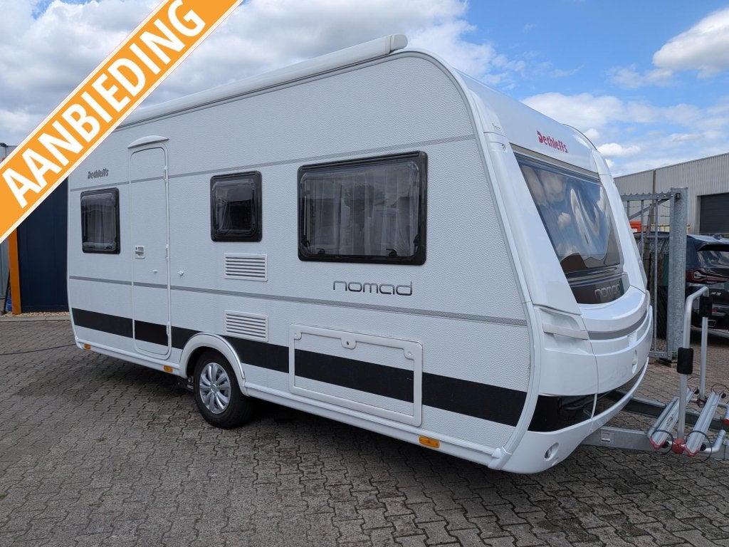 Dethleffs Nomad 460QR nu alle caravans in prijs verlaagd!, Rondzit, Bedrijf, Kachel, 1000 - 1250 kg