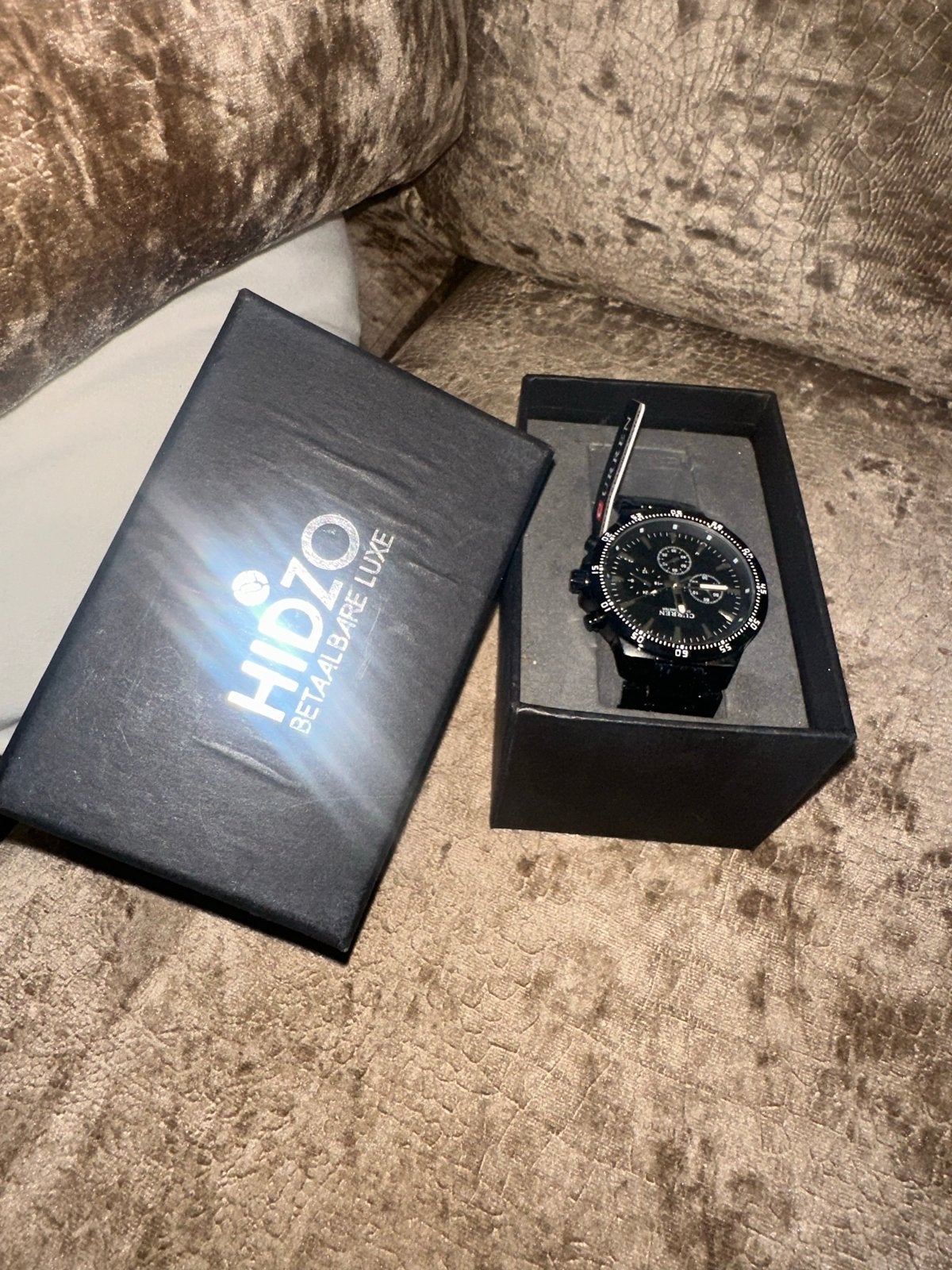 Stijlvol Zwart Curren Herenhorloge - Nieuw in Doos, Overige merken, Staal, Polshorloge, Nieuw