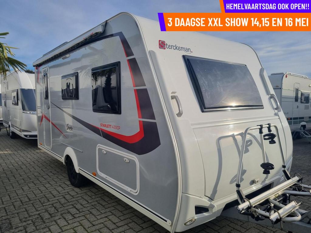 STERCKEMAN STARLETT GRAPHITE 430 CP ZAKLUIFEL + MOVER + GFK, Caravans en Kamperen, Caravans, Sterckeman, Bedrijf, 750 - 1000 kg
