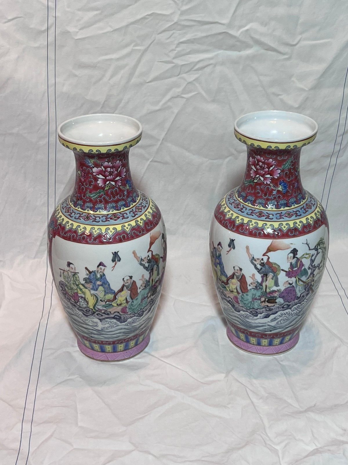 Set porselijnen Chineese vazen 36/16cm, Antiek en Kunst, Ophalen