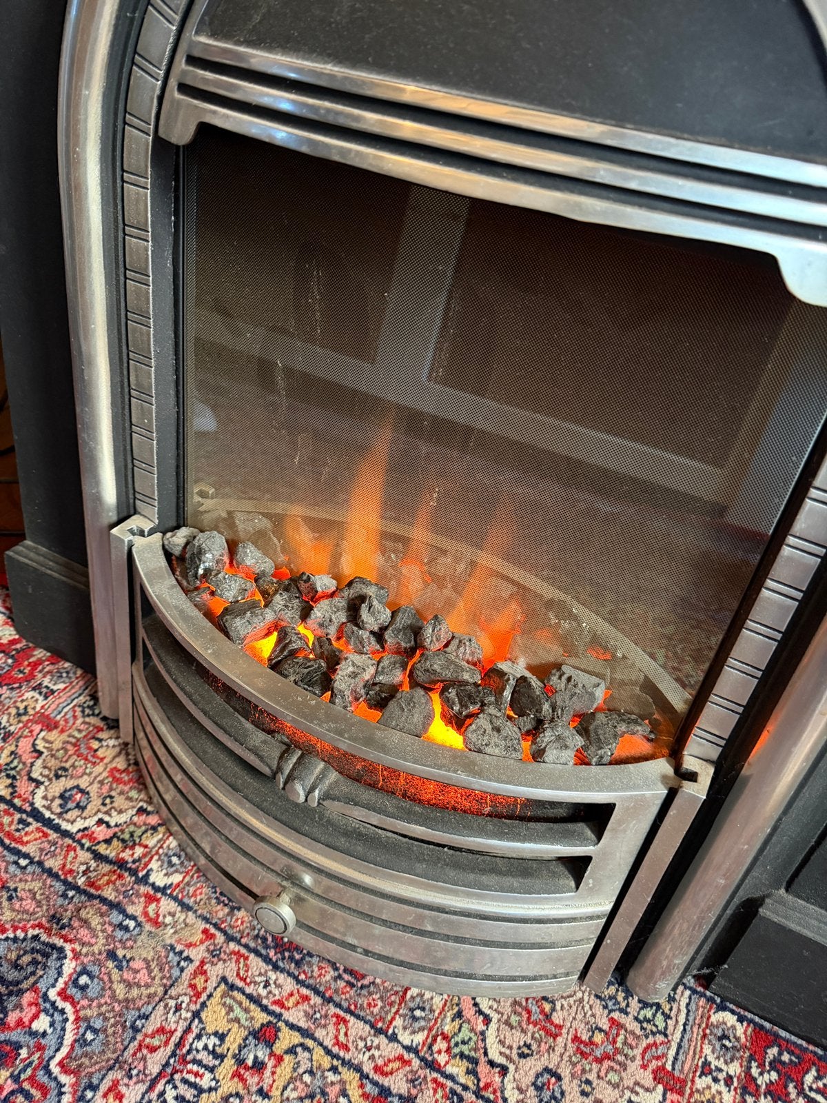 Elektrische haard met sierschouw., Huis en Inrichting, Haarden, Ophalen, Gebruikt, Vrijstaande haard, Elektrische haard
