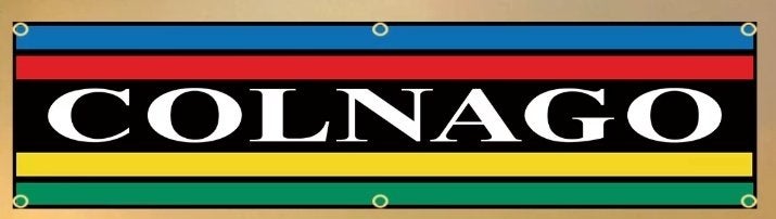 COLNAGO BANNER 45X180 CM MET BEVESTIGGINGS OGEN, Ophalen of Verzenden, Nieuw