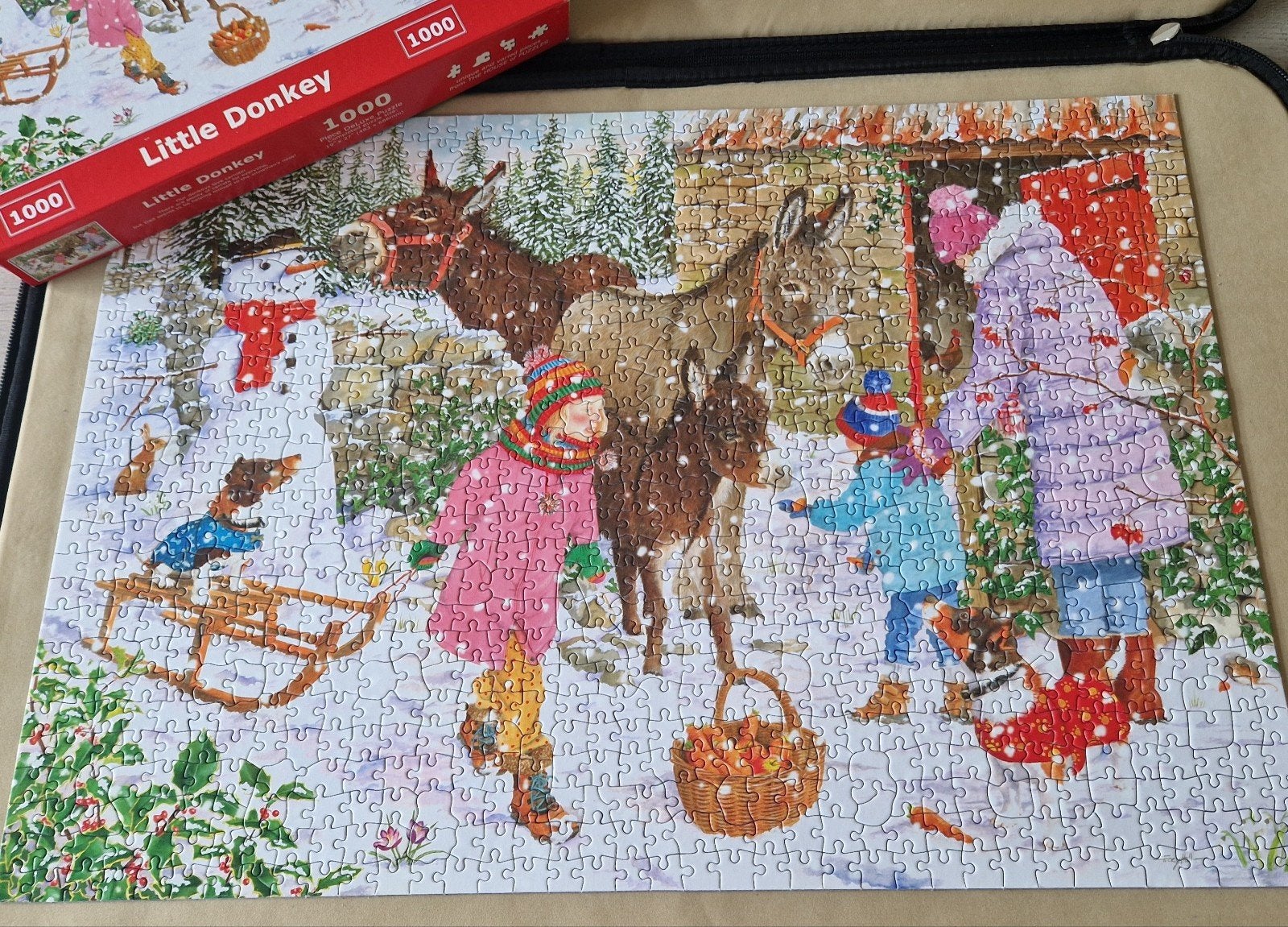 House of Legpuzzels (hop) 1000 stukjes Little Donkey, Ophalen of Verzenden, 500 t/m 1500 stukjes, Zo goed als nieuw, Legpuzzel