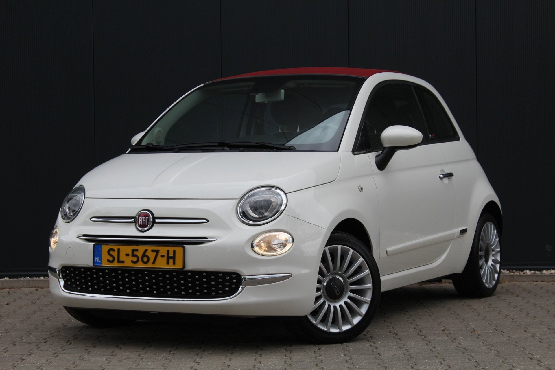 Fiat 500 C 0.9 TwinAir Turbo Lounge | Automaat | Cabrio | Na, Stof, Gebruikt, Cabriolet, Wit
