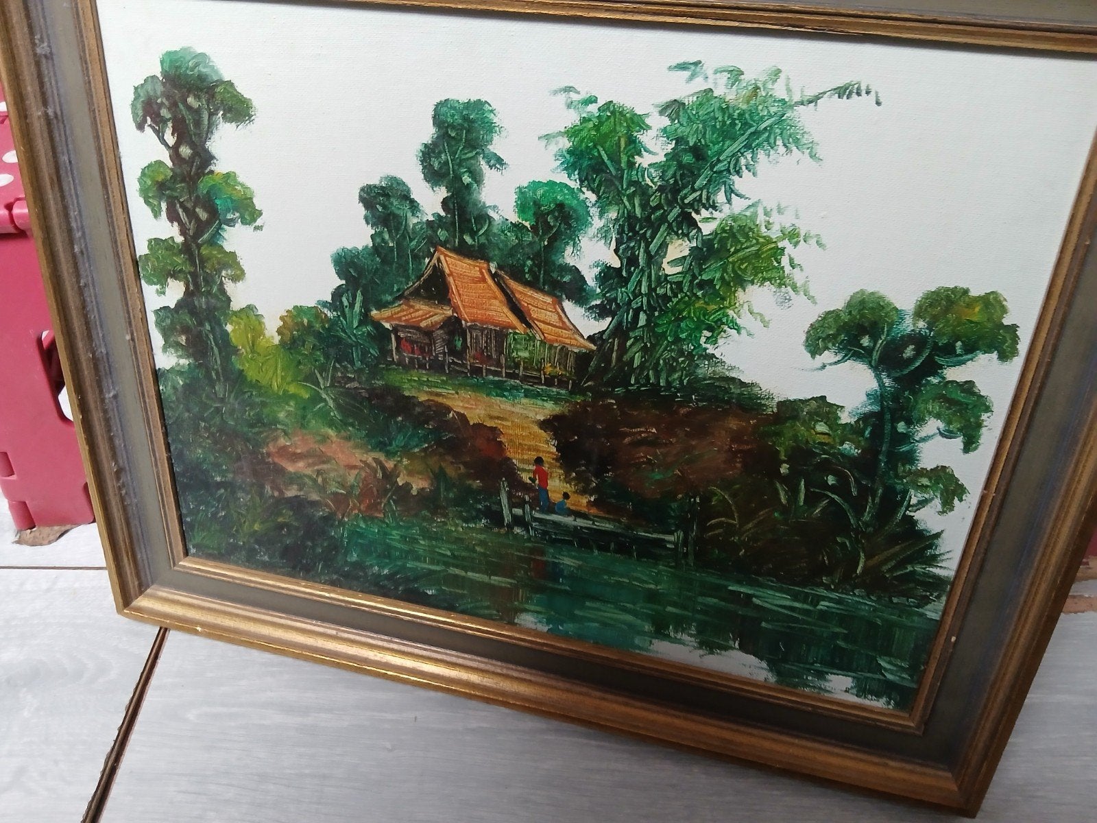 Dit schilderij is een decoratief olieverfschilderij n, Antiek en Kunst, Ophalen