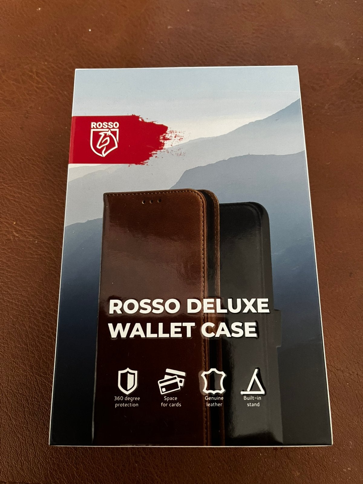 Leren telefoon hoesje IPhone 13 -Rosso Deluxe Wallet Case, Verzenden, Nieuw, Leer, Magnetische sluiting