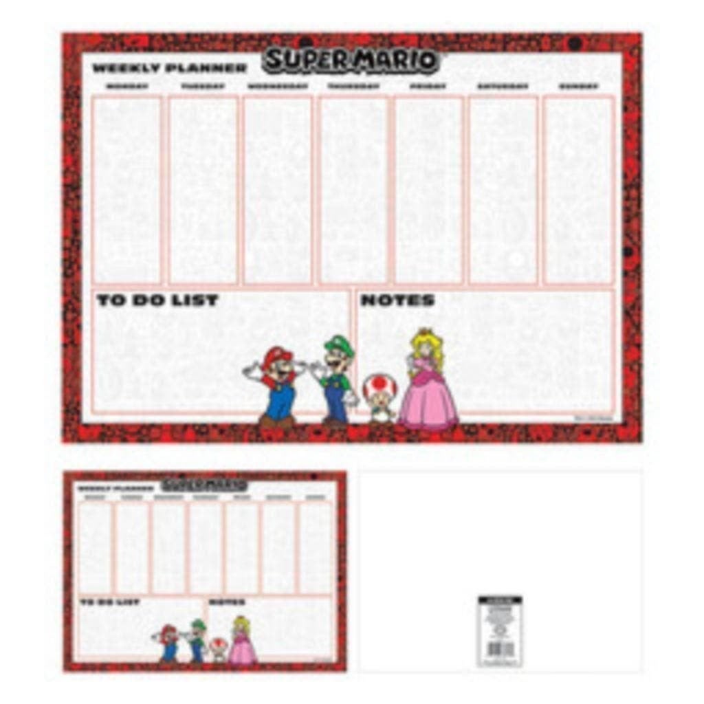 Super Mario Weekplanner / Bureauplanner / Kalender, Nieuw, Ophalen of Verzenden, Weekkalender, Nvt