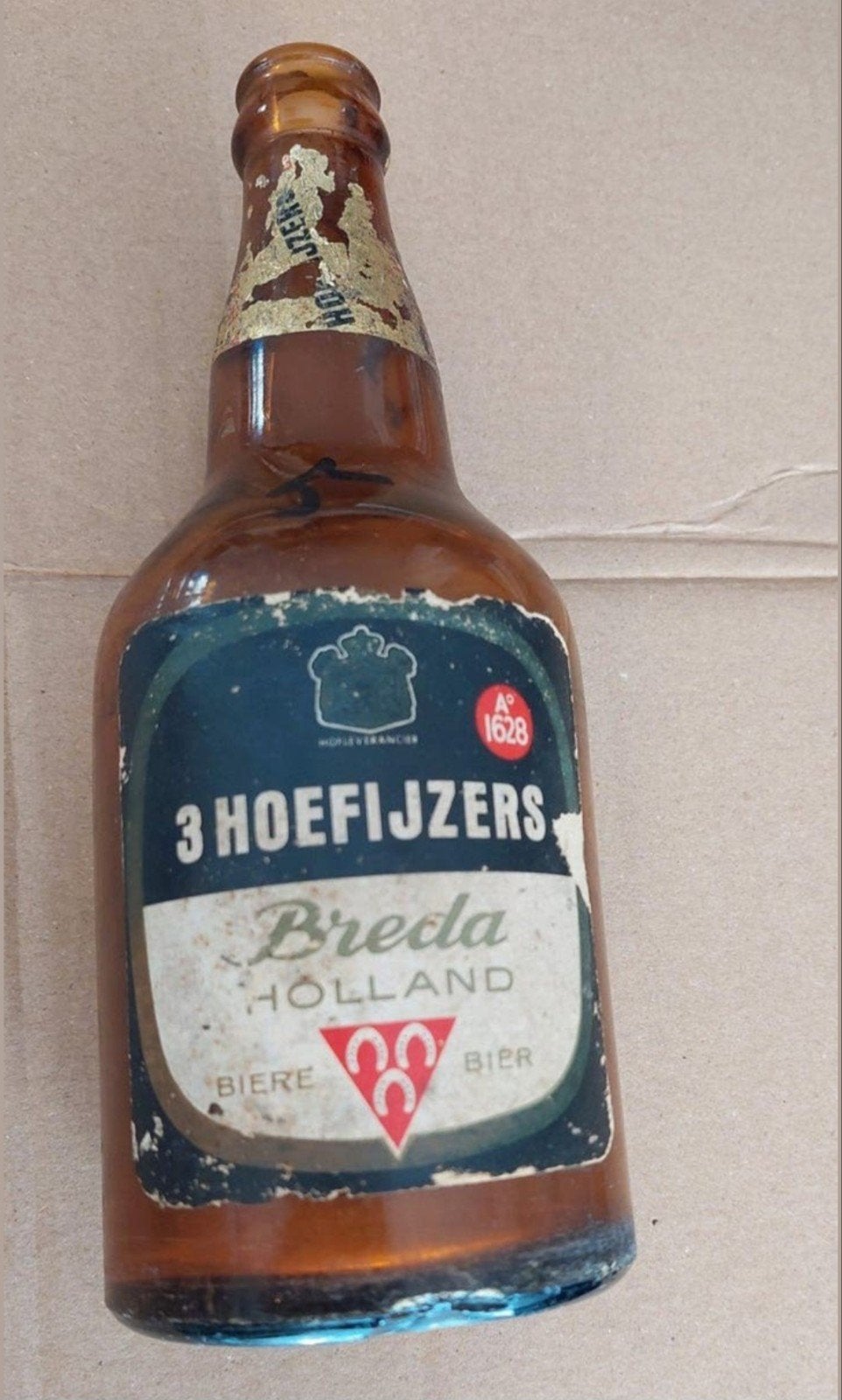 3 hoefijzers bier fles jaren 60, Ophalen of Verzenden, Gebruikt, Flesje(s), Overige merken