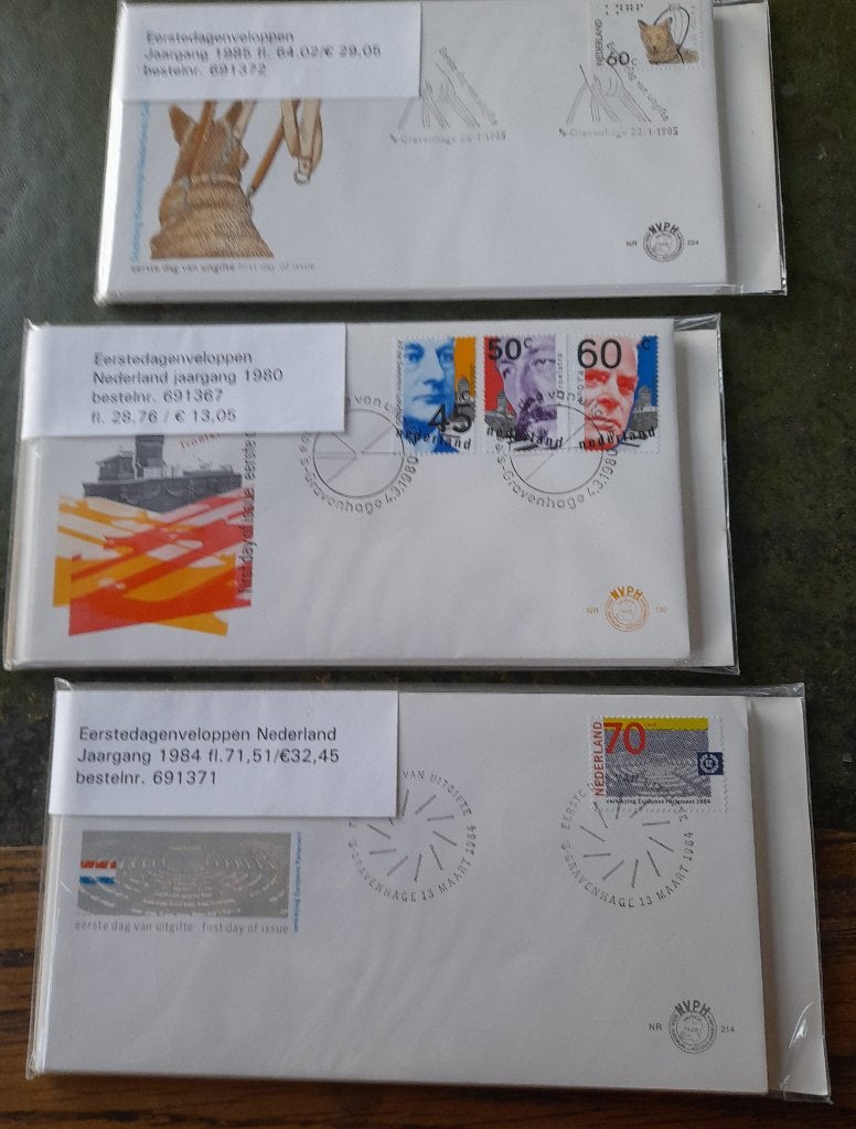 Eerstedagenveloppen Nederland - jaargang 1980/1984/1985, Postzegels en Munten, Ophalen of Verzenden, Postfris