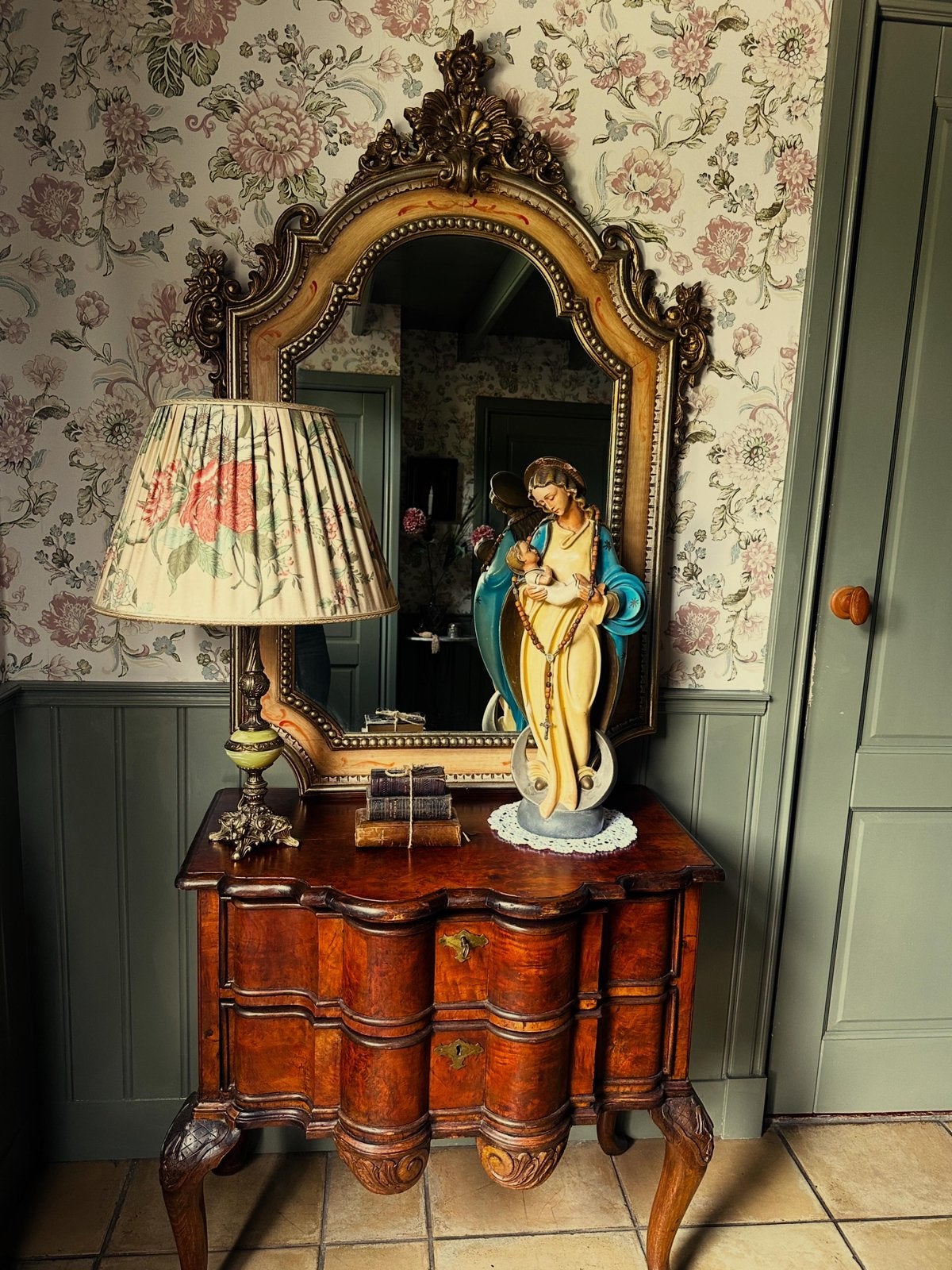 Franse brocante spiegel, Ophalen