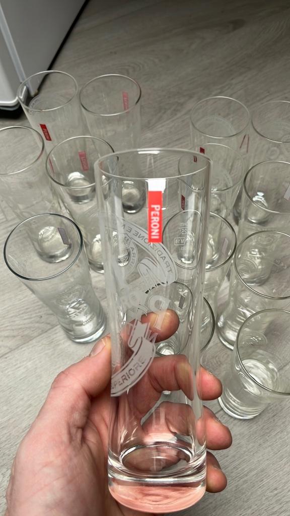 Bierglazen Peroni, Ophalen, Zo goed als nieuw, Bierglas