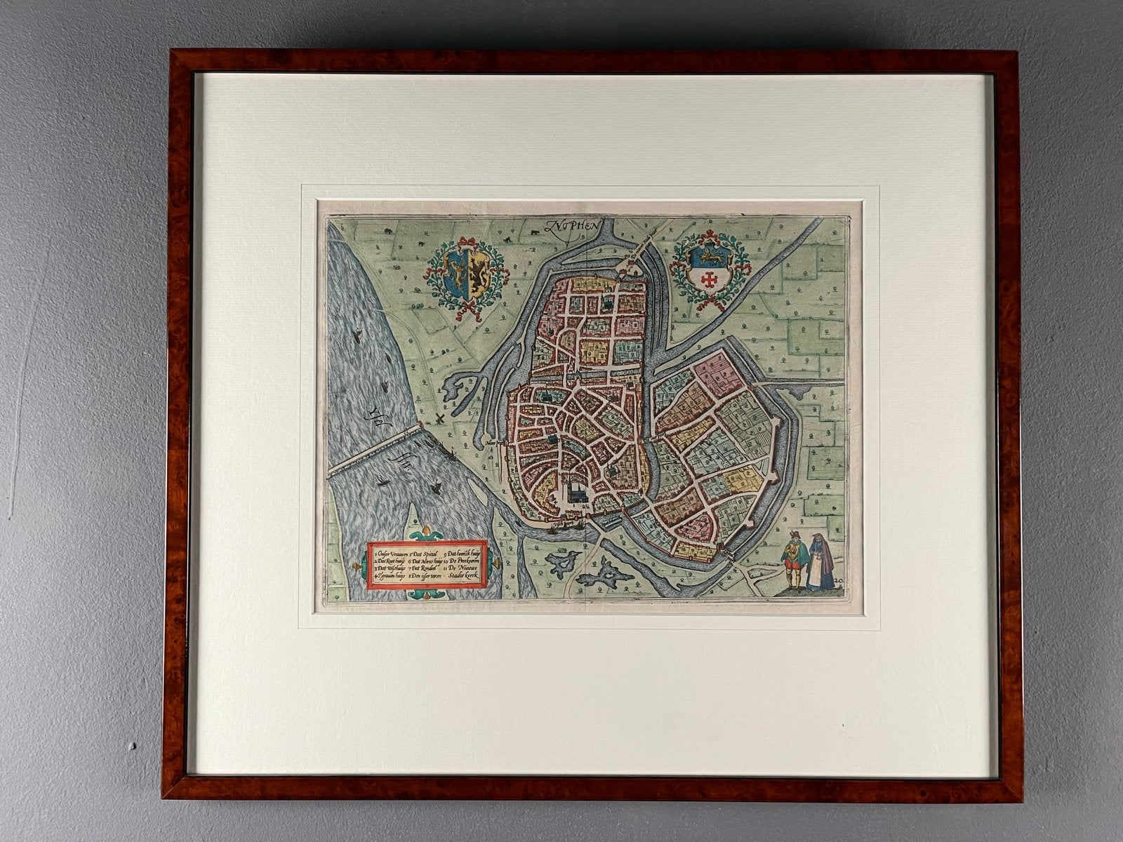 17e eeuwse stadsplattegrond van Zutphen door Nicolaas van Ge, Ophalen of Verzenden