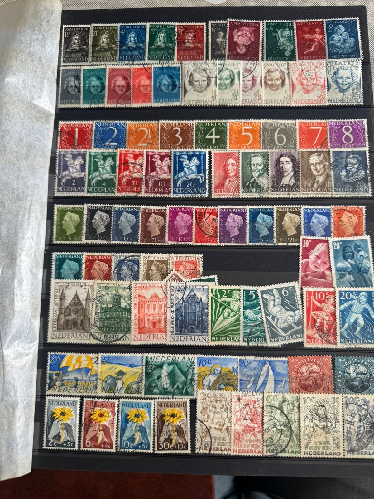 Nederlands postzegels gestempeld, Ophalen of Verzenden, Na 1940, Gestempeld