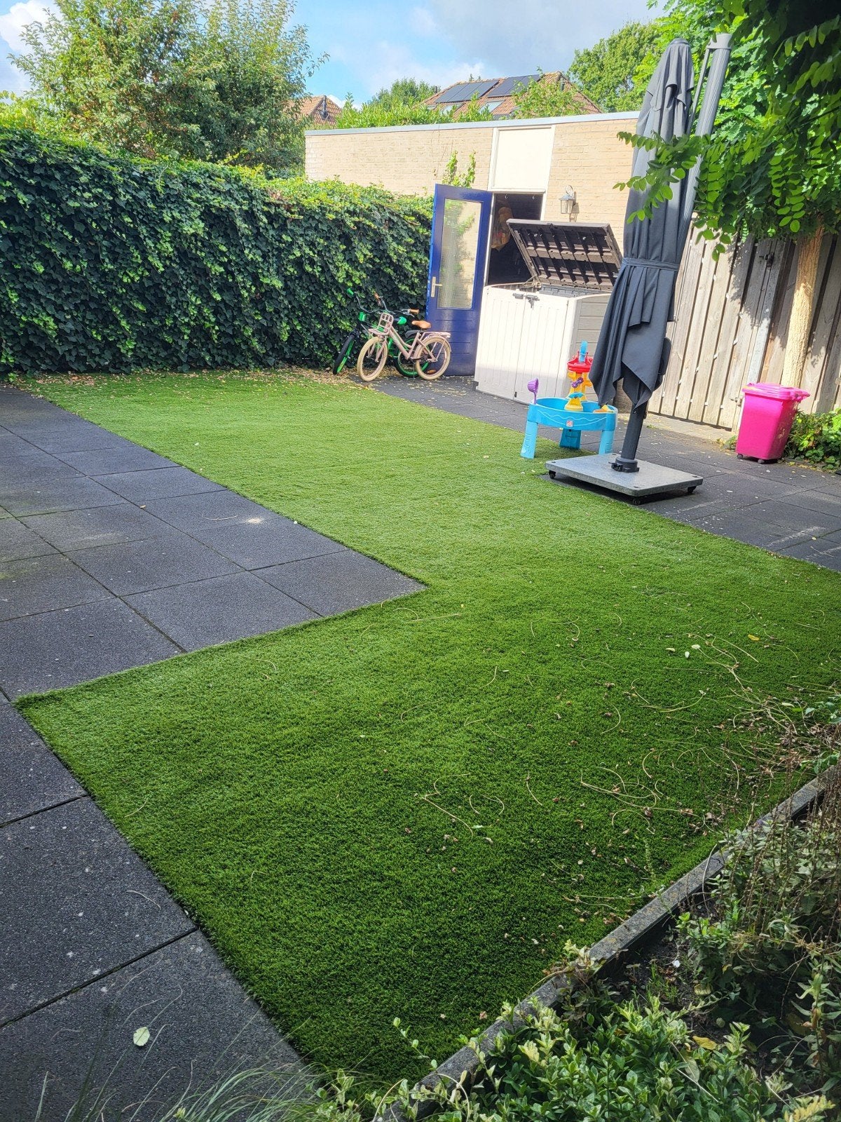 Kunstgras voor tuin of balkon, Ophalen, Gebruikt, Kunstgras