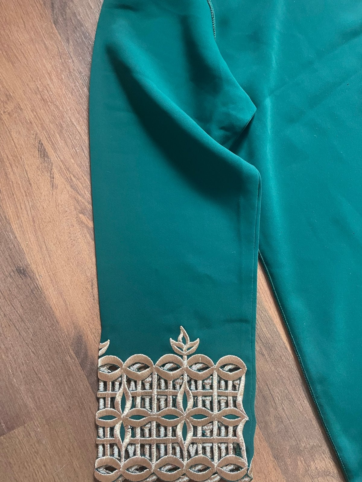 Groene Marokkaanse Kaftan met Gouden Borduurwerk, Maat 38/40 (M), Overige typen, Ophalen of Verzenden, Zo goed als nieuw