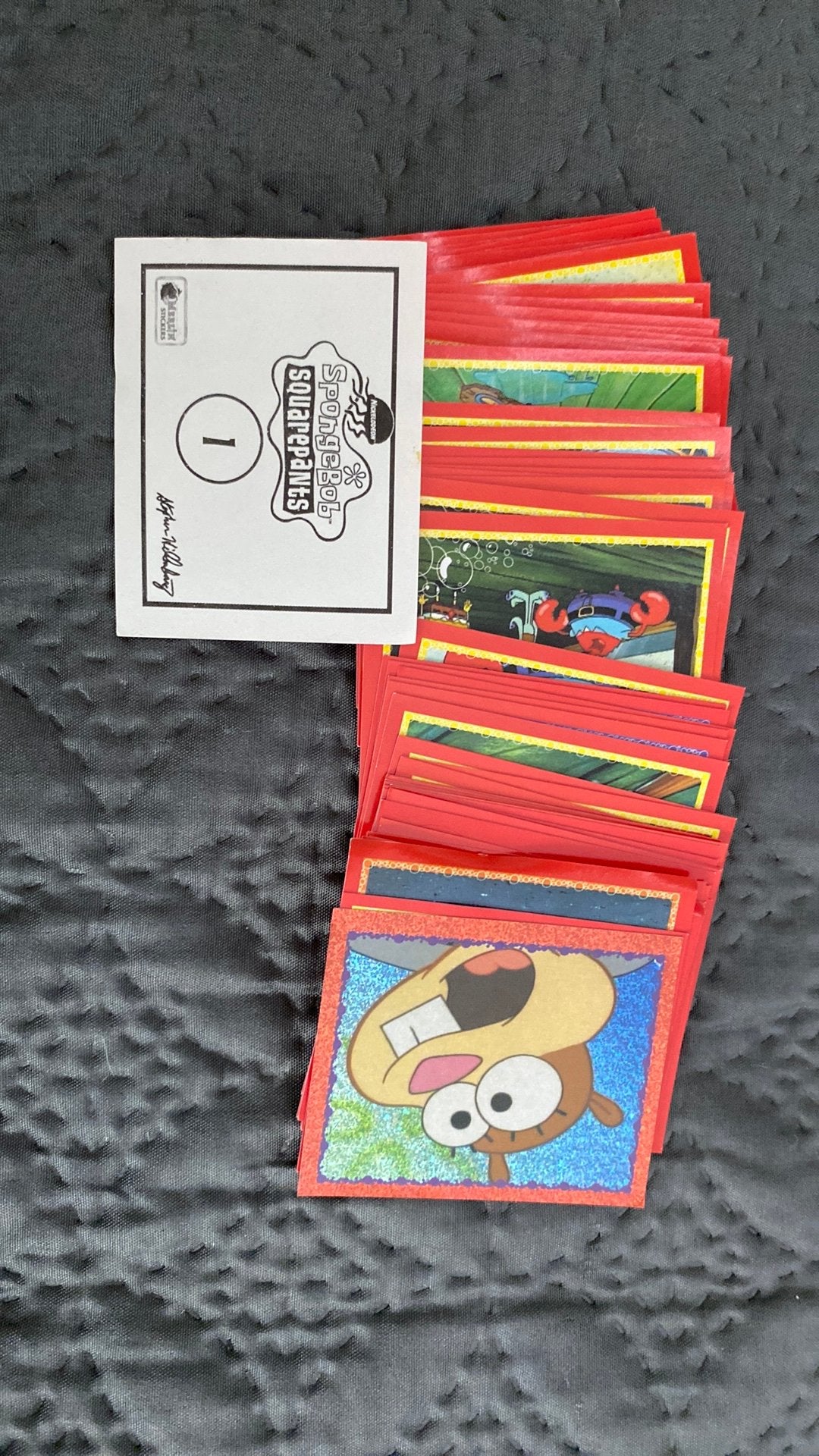 69 x SpongeBob merlin stickers, Ophalen of Verzenden, Zo goed als nieuw, Meerdere stickers