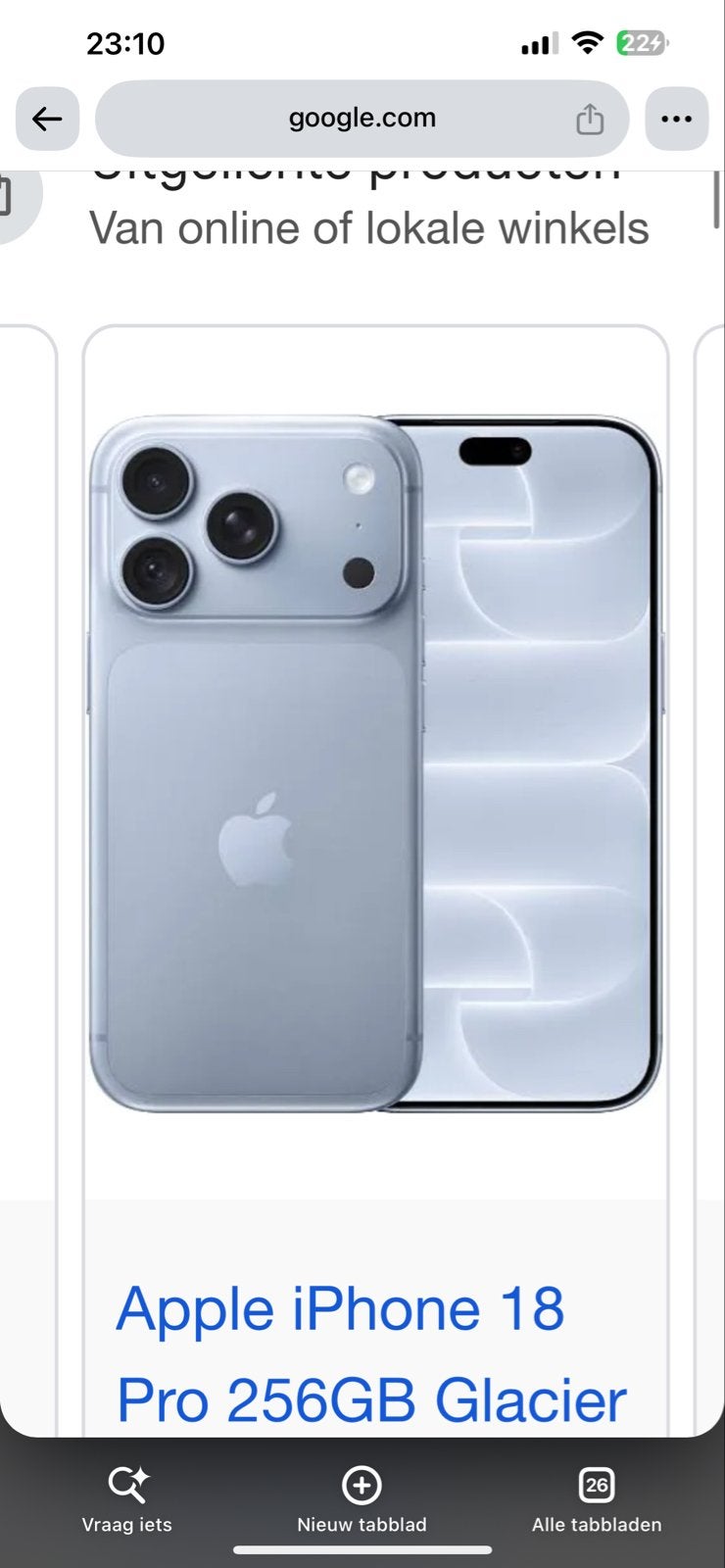Apple iPhone 18 Pro 256GB - Nieuw in doos, geseald