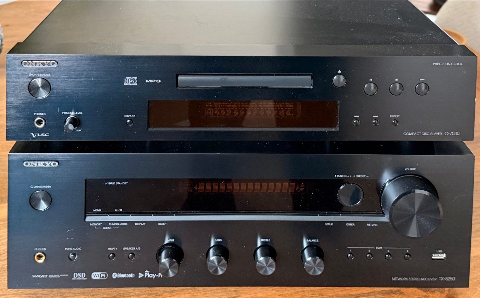 Onkyo TX-8250 Receiver & C-7030 CD-speler, Ophalen of Verzenden, Zo goed als nieuw, 120 watt of meer, Stereo