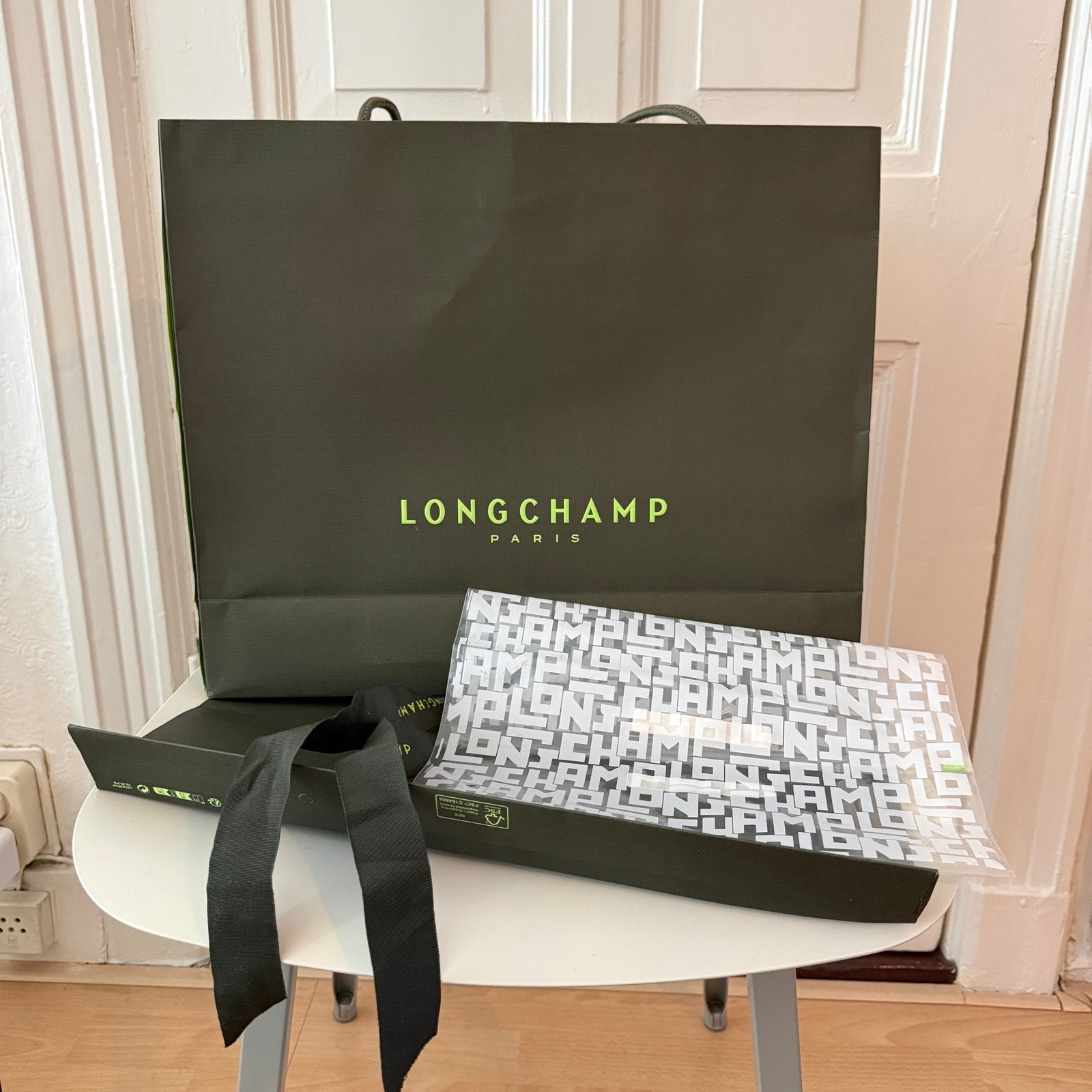 Longchamp papieren tas en toebehoren, Sieraden, Tassen en Uiterlijk, Ophalen of Verzenden, Zo goed als nieuw, Blauw, Handtas